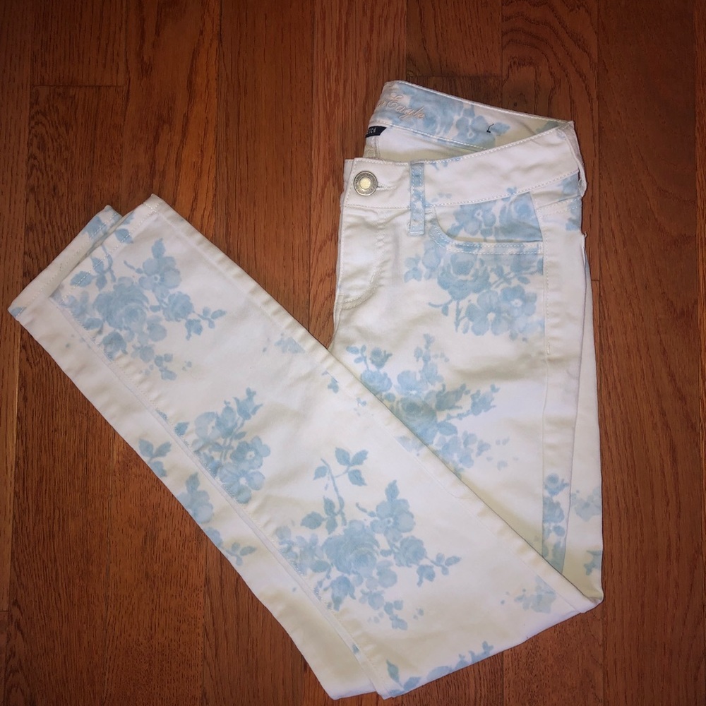 AE Floral Stretch Jeggings